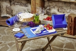 Tischläufer 45x150cm 100 % Merino Design Schurwoll Filz 3mm - Royal Blau